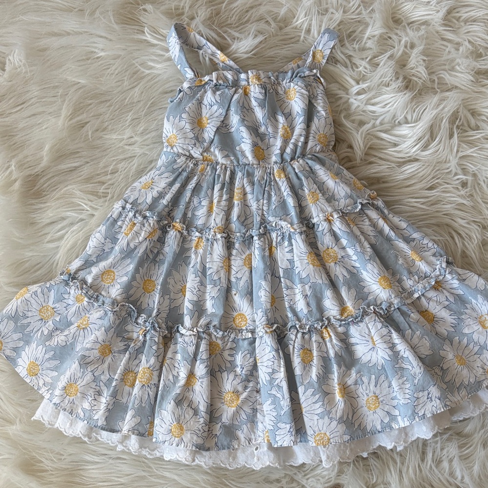 Ralph Lauren Blue and Yellow Daisy Kids Dress